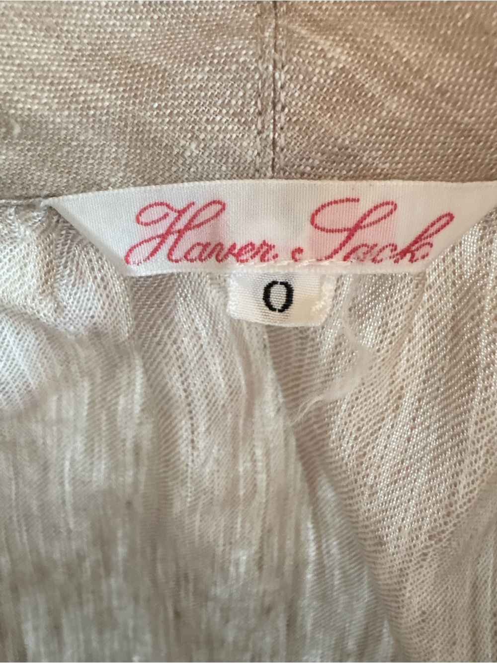 Haversack Linen Button Front Blouse Taupe L/XL - Picture 7 of 7